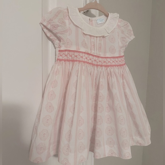 Edgehill Collection Toddler Dress - Size 12 M - Pink and White - Picture 2 of 2